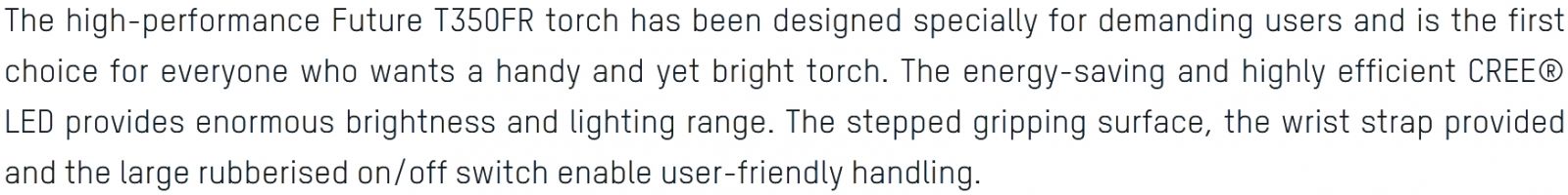 פנס ידני מקצועי נטען אנסמן ANSMANN 1600-0247 FUTURE T350FR TEXT